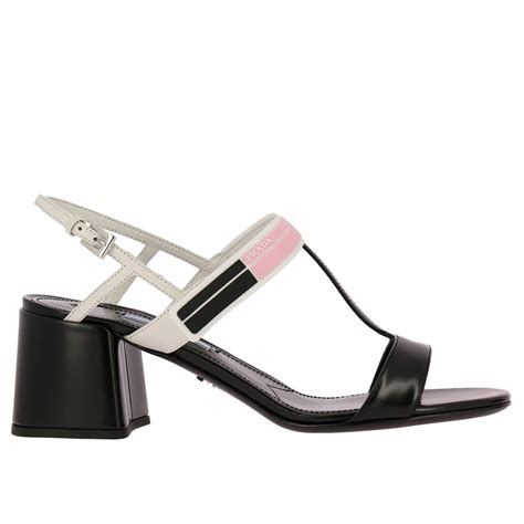 prada heeled sandal|designer Prada flat sandals.